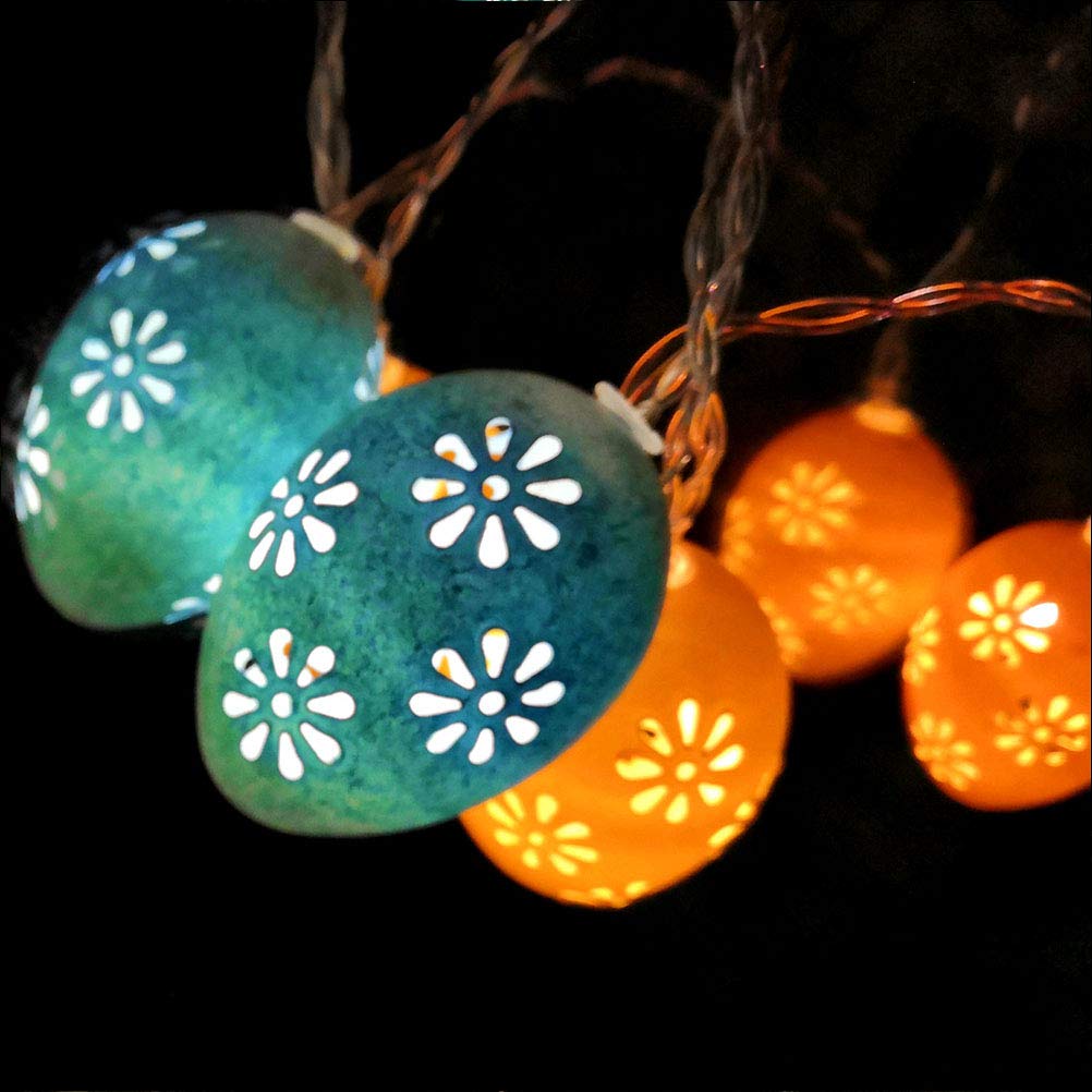 INOOMP Easter LED Fairy Lights Set - Window Hanging Decor, Tree Ornaments & Egg Lights for Easter Home Decorations | Perfect for Indoor/Outdoor Easter Party, Spring Festival & Holiday Lighting