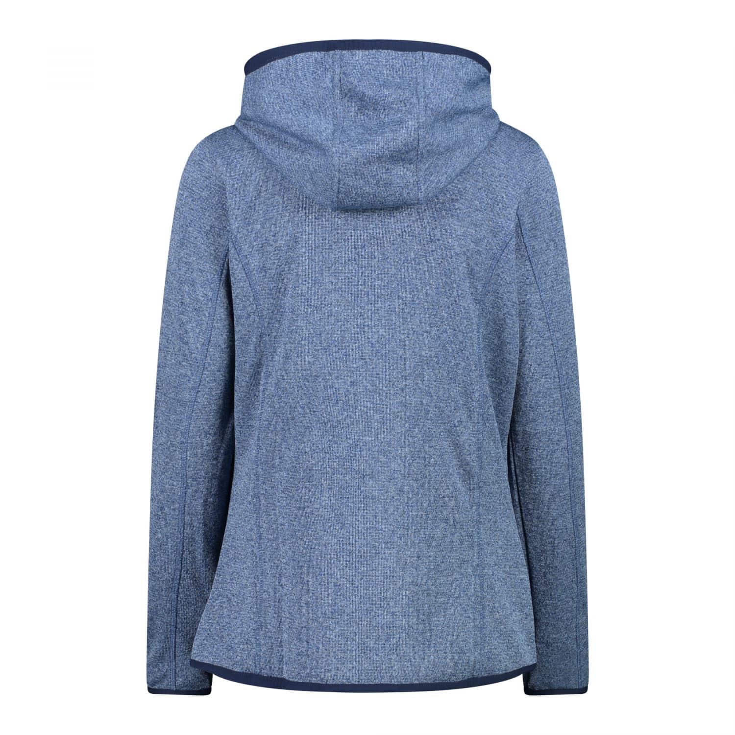 CMP Women's Lightweight Fleece Jacket with Knitted Hood - Soft Warm Winter Coat for Outdoor Activities Hiking Camping Travel