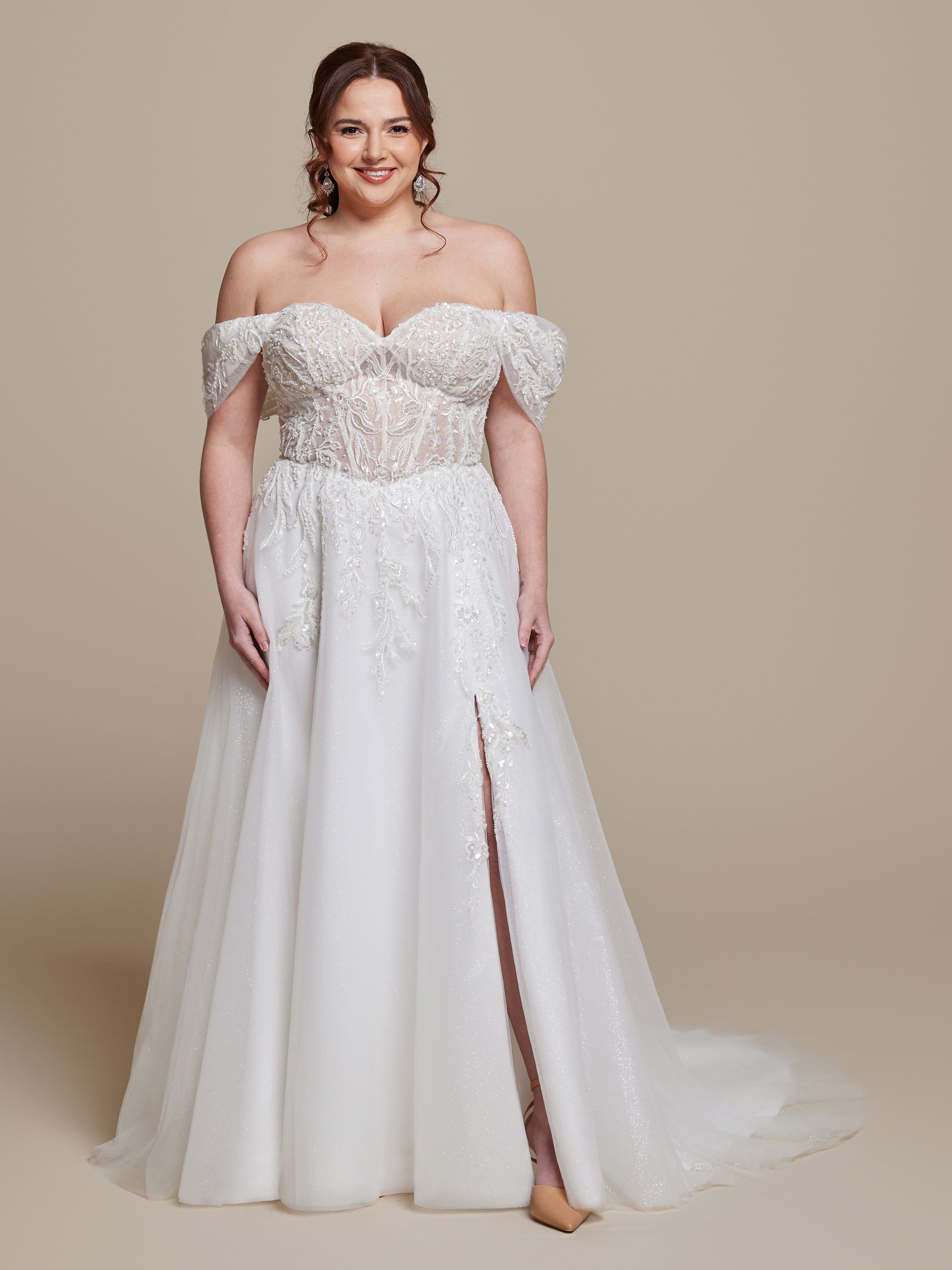 Keira Wedding Dress – Try At Home Bridal Gown for Perfect Fit | Elegant White Lace Wedding Dress for Brides, Bridal Shower & Vow Renewal Ceremonies