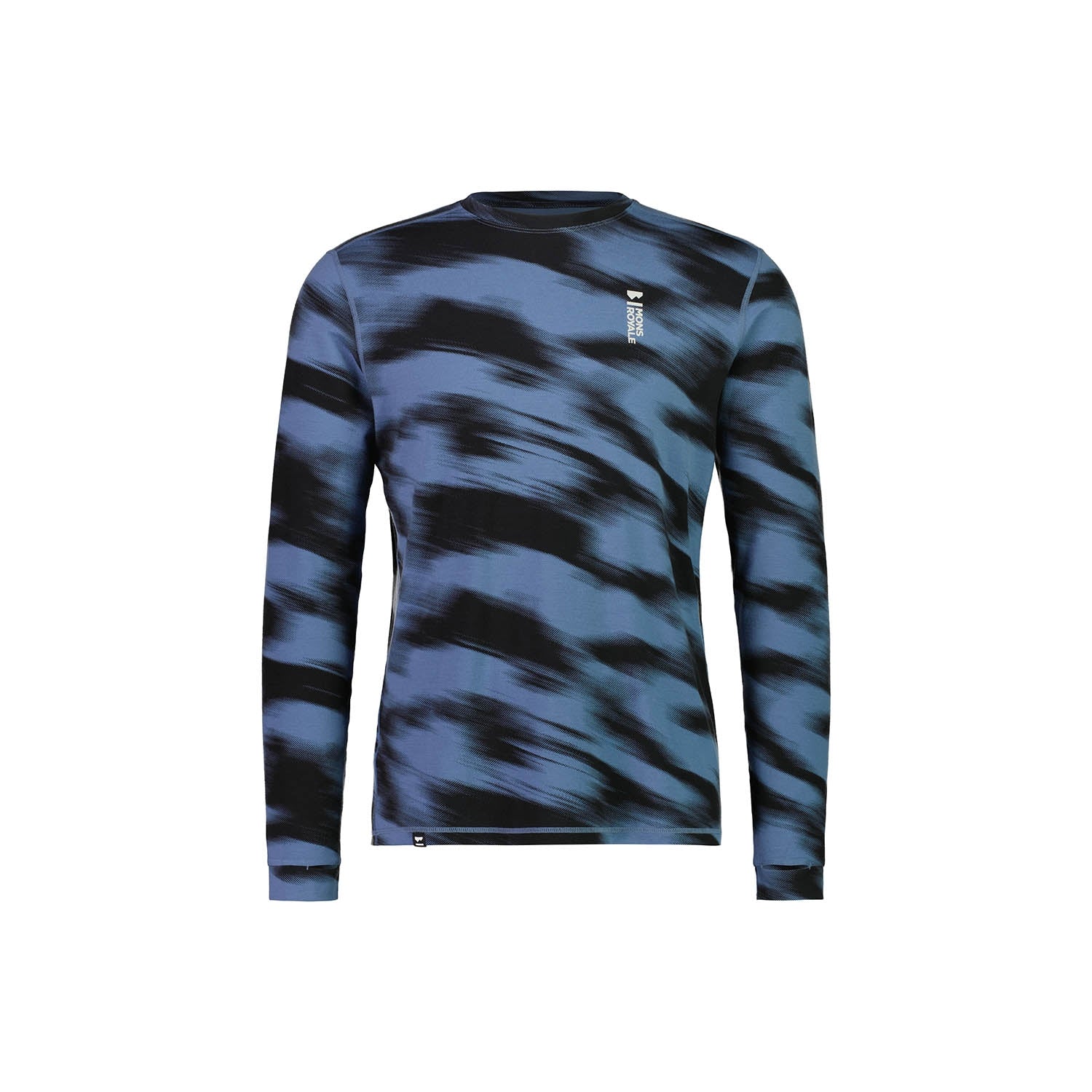 Mons Royale Men's Cascade Merino Wool Thermal Base Layer Top - Medium Size | Warm Winter Underwear for Skiing, Hiking & Outdoor Activities