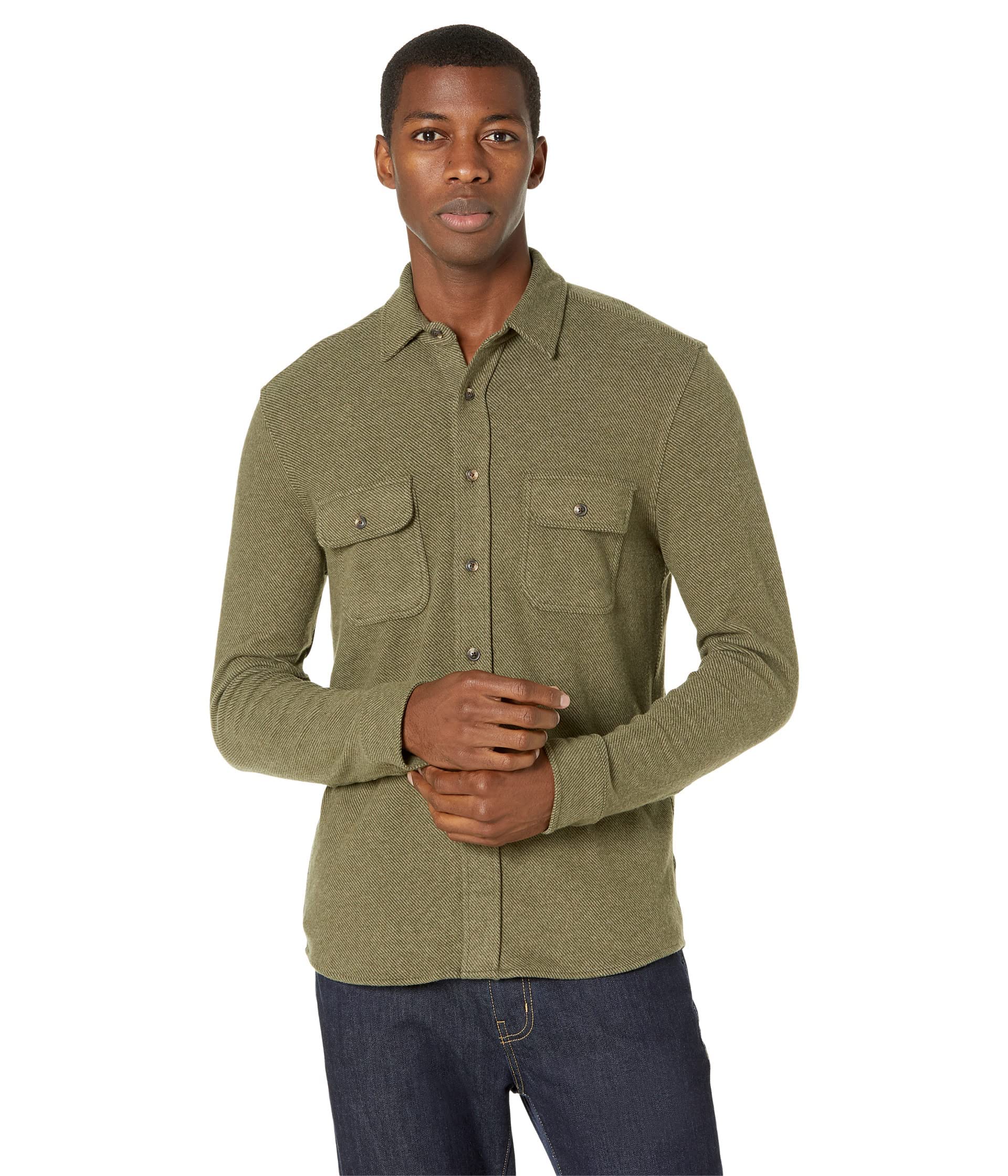 Faherty Men's Legend Sweater Shirt | Soft Cotton Blend Pullover for Casual Wear | Perfect for Fall Layering & Weekend Outings