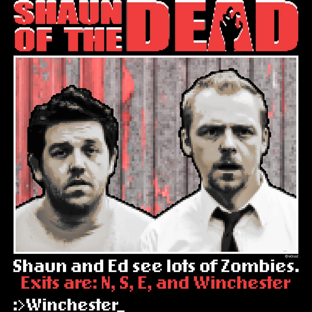 Shaun of The Dead Horror Comedy Movie & Video Game Inspired Graphic Tee - Adult Short Sleeve T-Shirt for Halloween Cosplay, Comic Con & Horror Fans