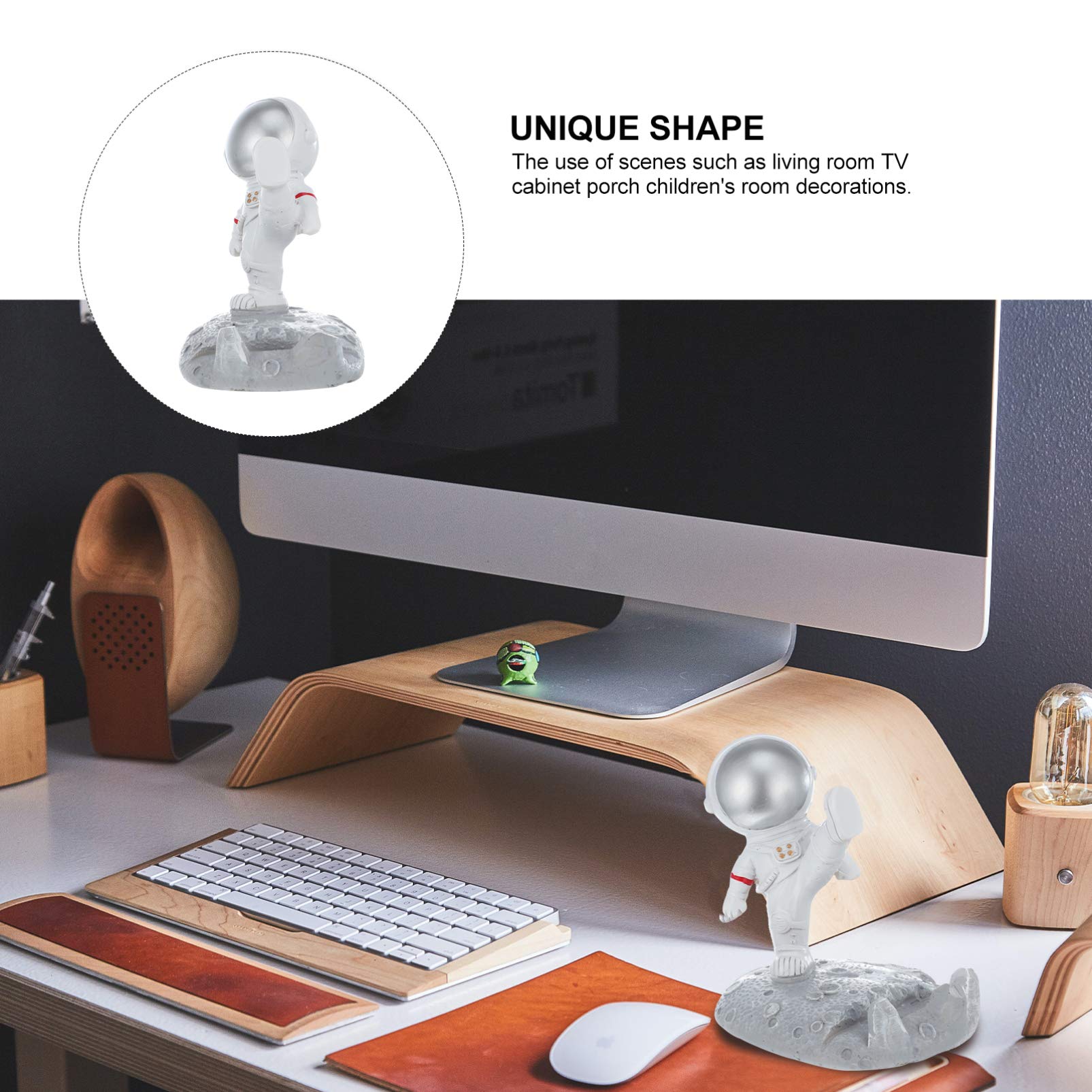 1PC Creative Astronaut Phone Stand Holder - Practical Phone & Tablet Bracket - Decorative Mobile Phone Rack for Desk, Office, Home, Gift (Adorable Space-Themed Design)