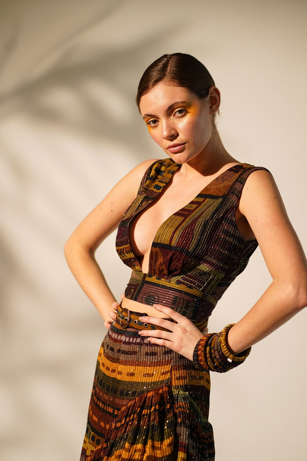 Vibrant Multicolor Abstract Print Women's Top - Stylish Casual & Party Wear for Everyday Fashion