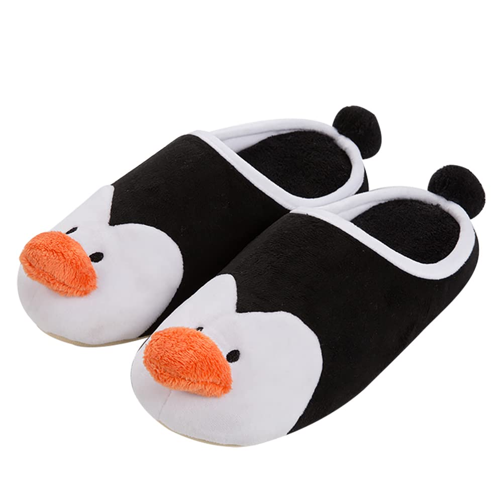 **Unisex Memory Foam Penguin Slippers for Men & Women - Cozy Indoor House Shoes for Boys & Girls - Perfect for Bedroom, Lounge & Home Comfort**