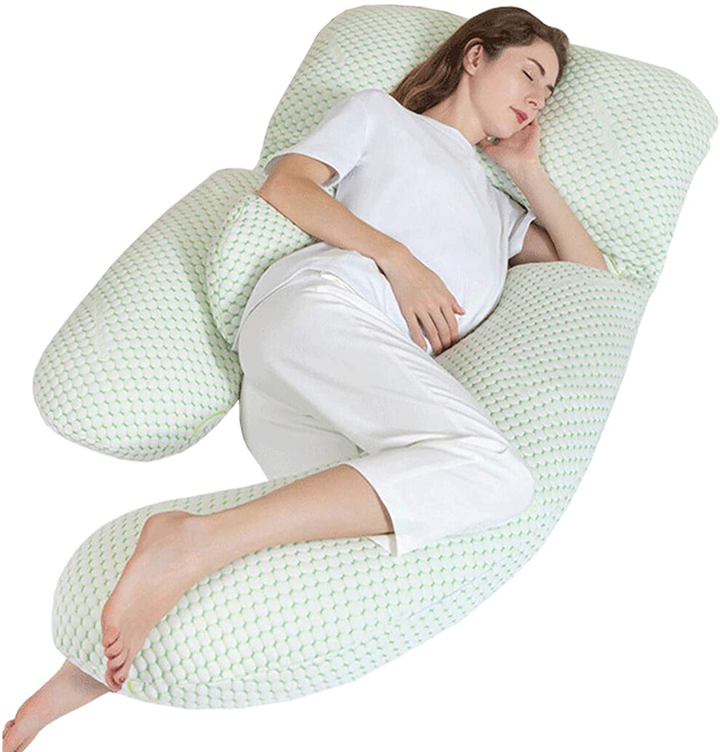**TEidea U-Shape Full Body Pregnancy Pillow for Side Sleepers – Maternity Support Pillow for Back Pain Relief & Nursing Comfort (185x75x95cm, Color E) – Ideal for Pregnant Women, Postpartum Care & Comfortable Sleep**