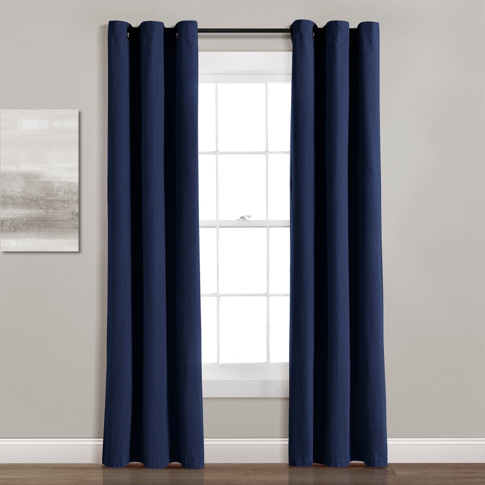 Blackout Curtains for Bedroom - Thermal Insulated Faux Linen Window Panels with Grommet Top for Noise Reduction & Light Blocking - Perfect for Home, Office, and Nursery