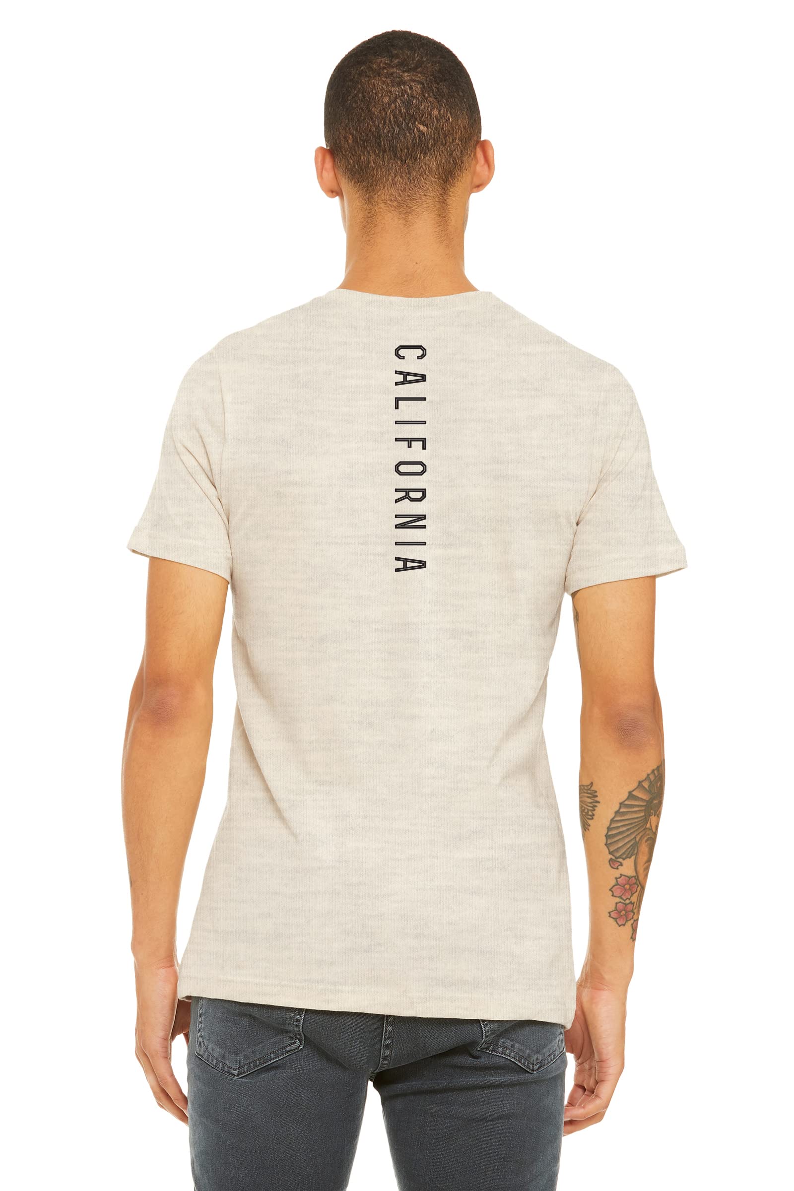 Daxton Unisex California Script T-Shirt - Soft Cotton Crewneck Tee with Vertical Back Print for Men & Women | Casual Wear, Street Style, Everyday Outfits