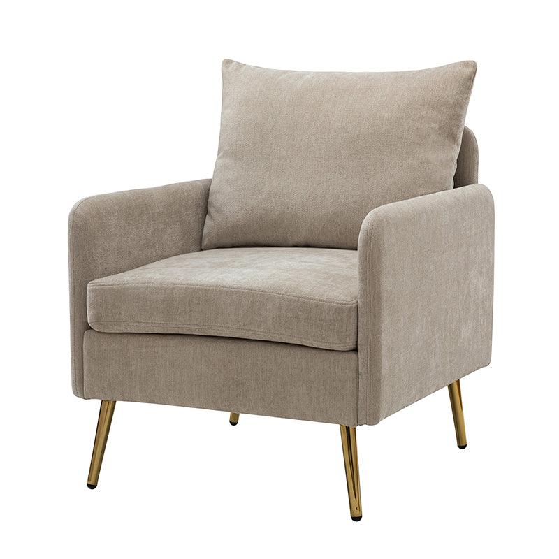 Laertiades Modern Upholstered Accent Armchair with Removable Cushion, Sturdy Metal Legs & High-Density Foam - Perfect for Living Room, Bedroom, or Office Decor
