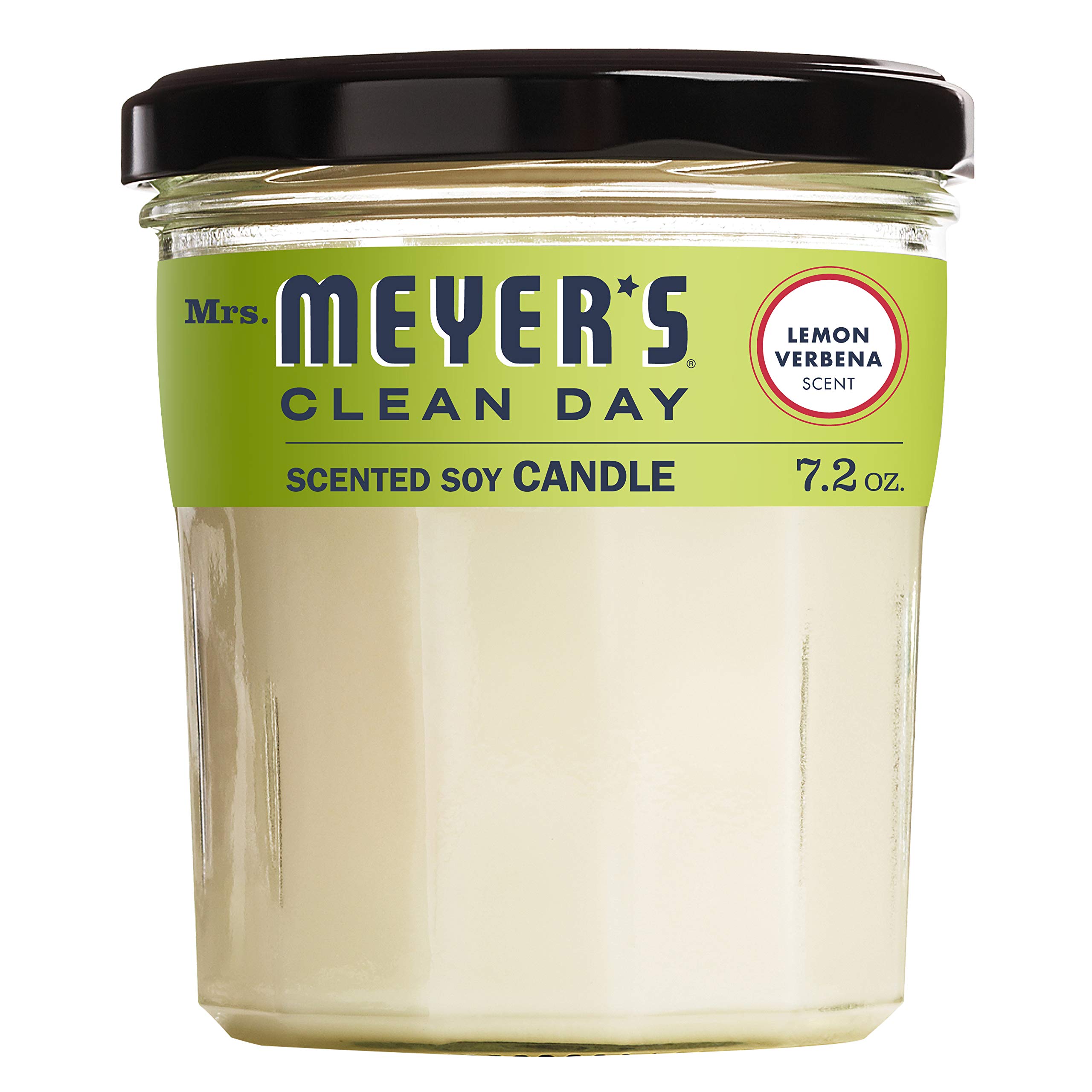 Mrs. Meyer's Clean Day Soy Aromatherapy Candle - 35 Hour Burn Time, Natural Soy Wax & Essential Oils, Lemon Verbena Scent, 7.2 oz - Perfect for Relaxation, Home Decor & Stress Relief