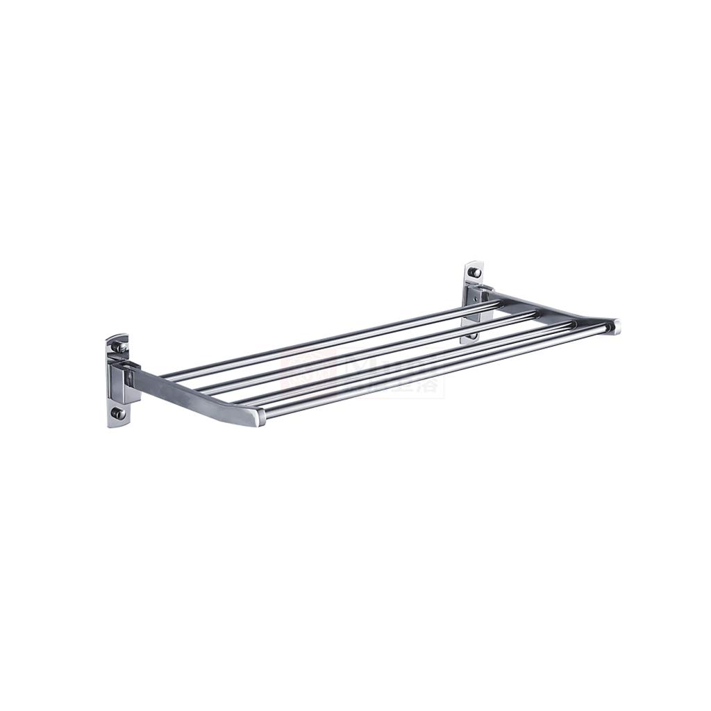 Foldable Perforated Stainless Steel Towel Rack - Dual-Purpose Bathroom & Kitchen Organizer, SUS304 Rustproof Design (2-Pack) - Perfect for Small Spaces & Dorm Rooms