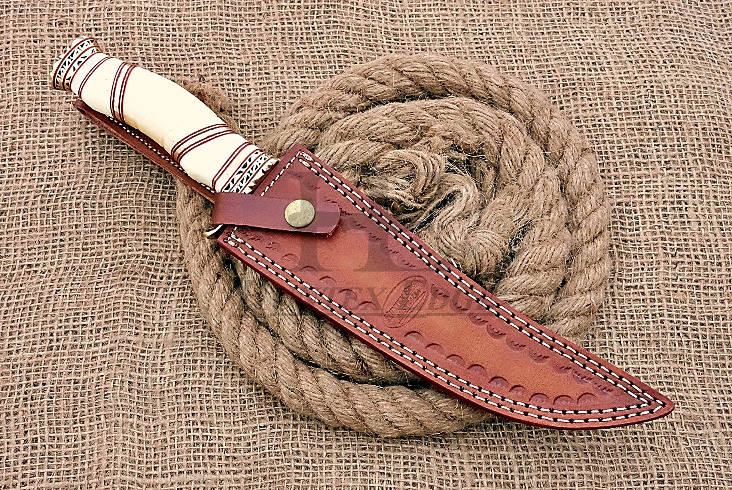 Handmade Damascus Steel Bowie Knife - 13