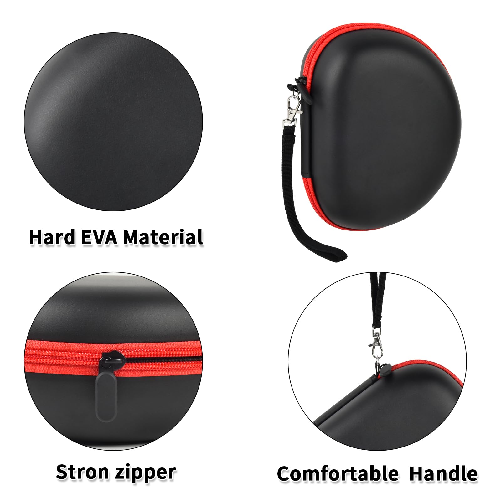 Universal Headphone Case for Beats Solo 4, TOZO HT2, Glynzak, Beats Studio Pro, Solo3 & Studio3 - Foldable Protective Cover for Bluetooth Wireless Headphones (Extra Large, Black) - Perfect for Travel, Gym & Daily Storage