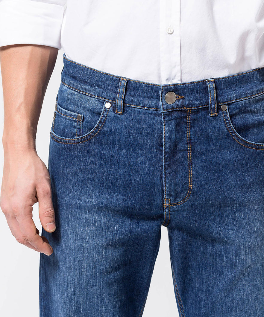 BRAX Regular Blue 5 Pocket Jeans for Men - Classic Fit Denim Pants with Comfortable Stretch | Perfect for Casual Wear, Office & Everyday Outfits