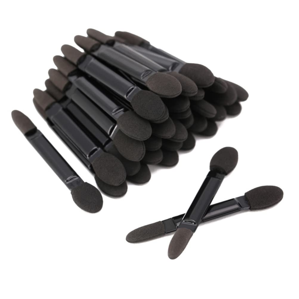 SOLUSTRE 100pcs Double-Sided Eyeshadow Sponge Applicators - Professional Eye Makeup Brush Set for Smokey & Natural Looks | Perfect for Daily Use, Travel & Makeup Artists