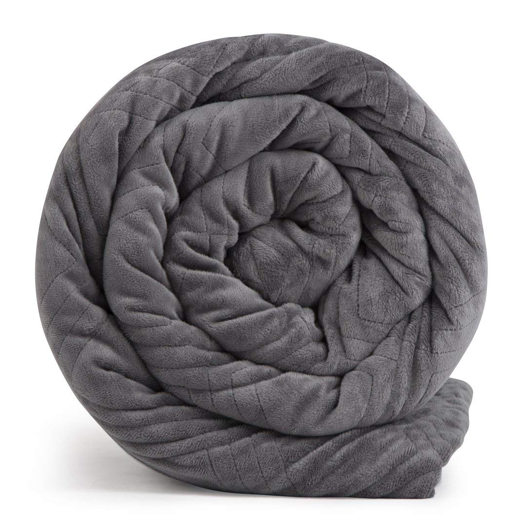 Hush Classic 25Lb Weighted Blanket with Removable Duvet Cover - Queen Size for Adults, Anxiety Relief & Better Sleep - Perfect for Stress Relief, Insomnia, and Relaxation in Bedroom or Living Room