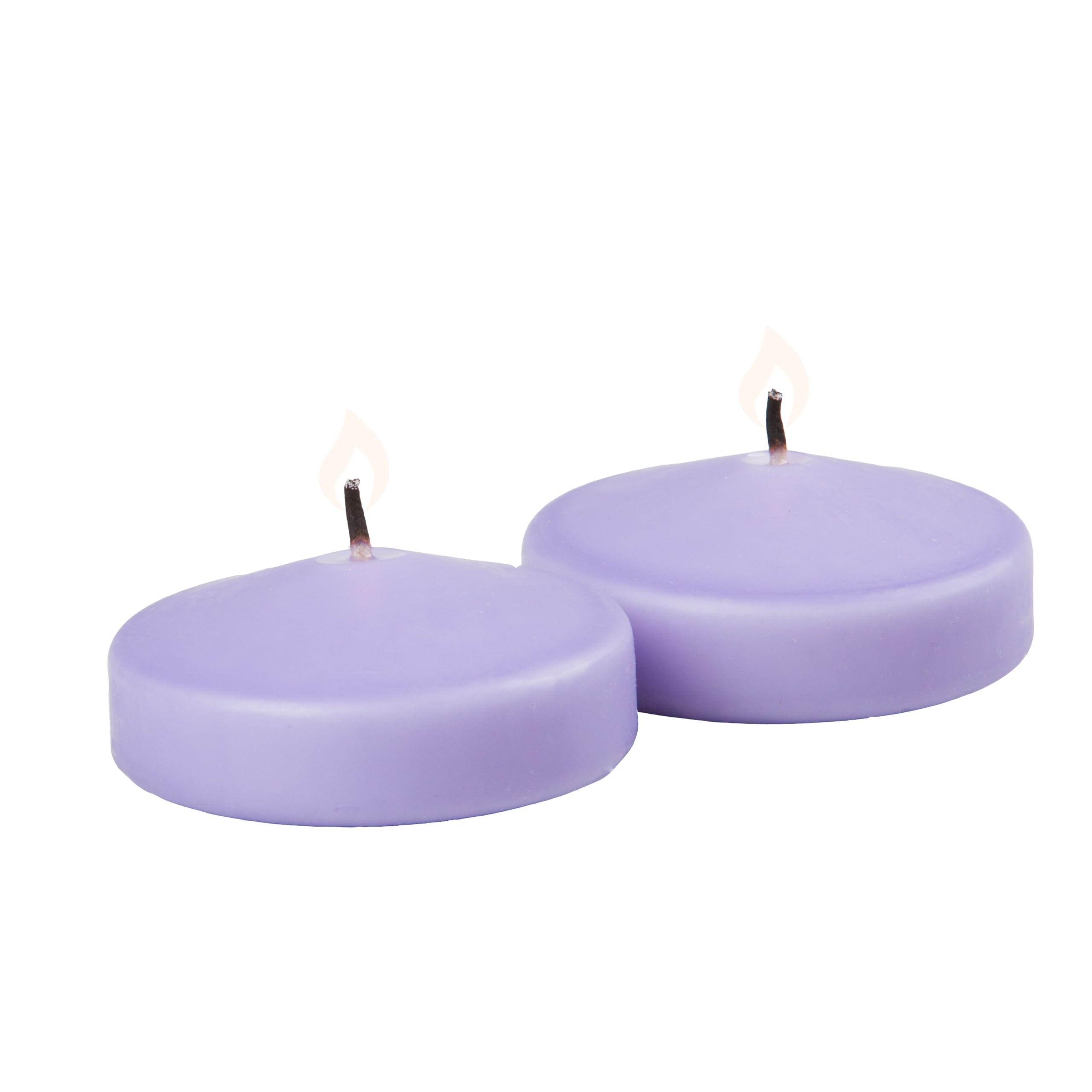 48-Piece Eastland® Glass Cylinder Vases Set with 48 Lavender Scented Richland Floating Candles (3 Inch) - Perfect for Wedding Centerpieces, Romantic Dinners, and Spa Decorations
