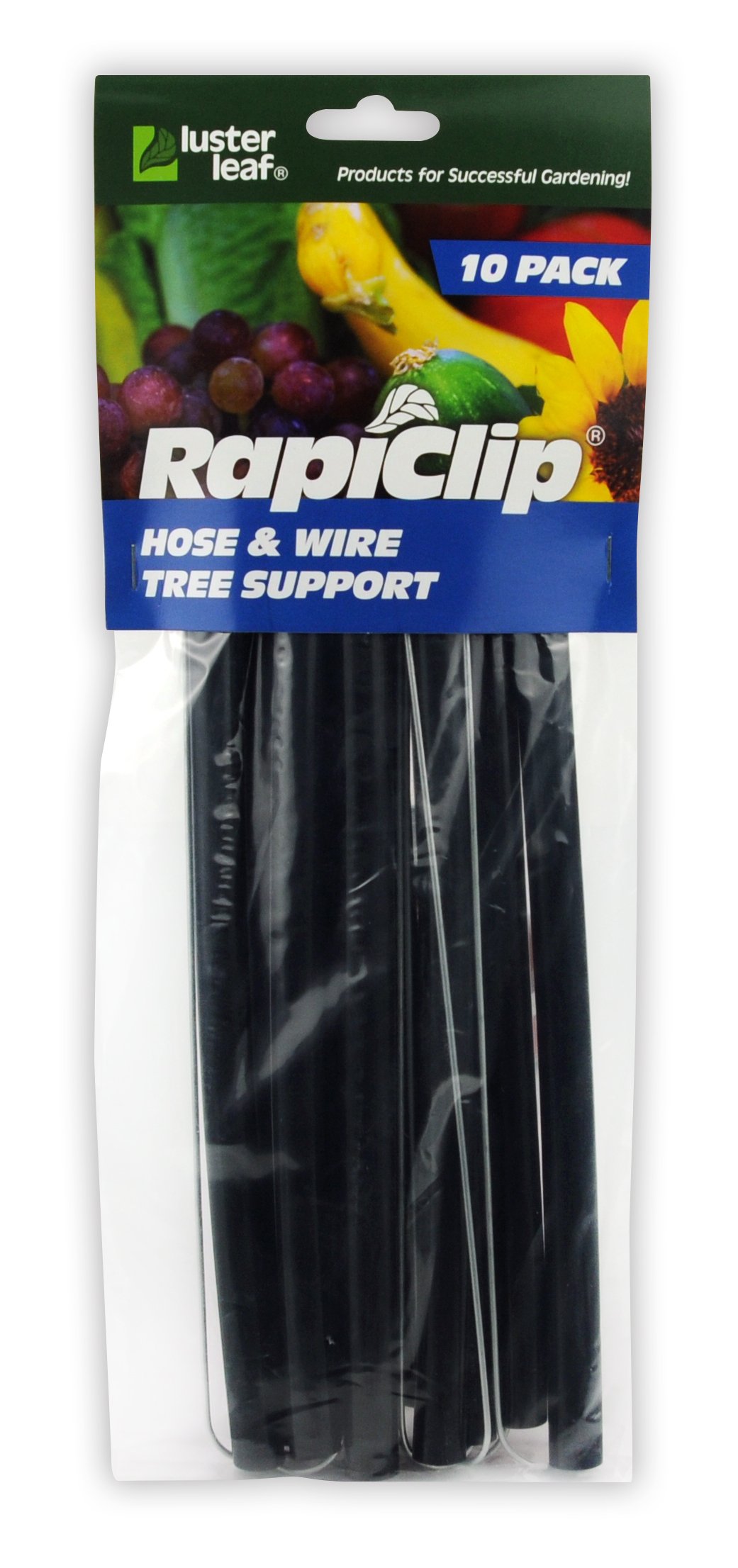 Luster Leaf 860 RapidClip Hose and Wire Tree Tie - 27 Inch Black Garden Plant Support for Trees, Vines, and Outdoor Plants | Perfect for Landscaping, Gardening, and Plant Care