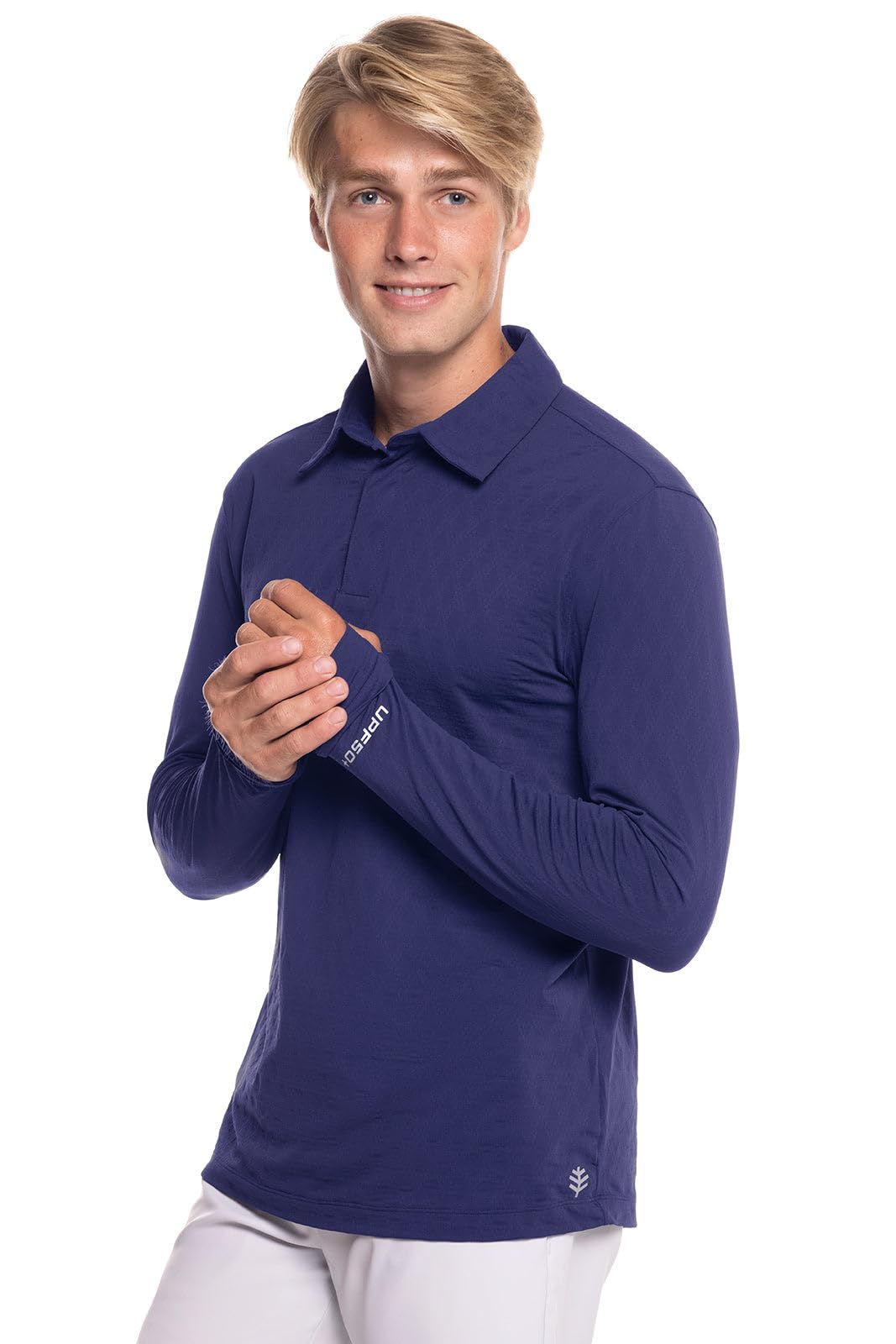 Coolibar UPF 50+ Men's Arobello Sun Protective Polo Shirt - Lightweight Quick-Dry for Golf, Hiking & Outdoor Activities