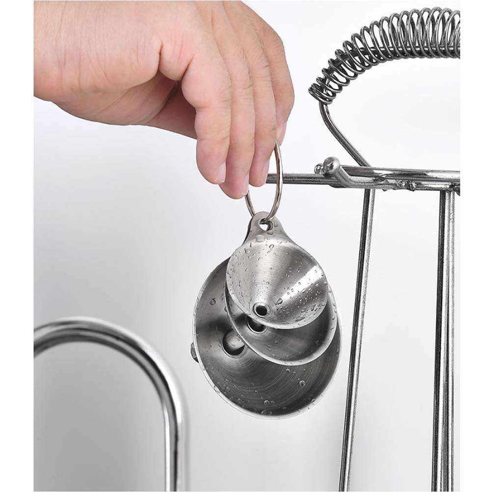 Premium Stainless Steel Funnel Set of 3 - Large & Small Food Grade Metal Kitchen Funnels for Essential Oils, Liquids, Bottles & Cooking | Durable & Easy Clean for Home, Lab & DIY Projects