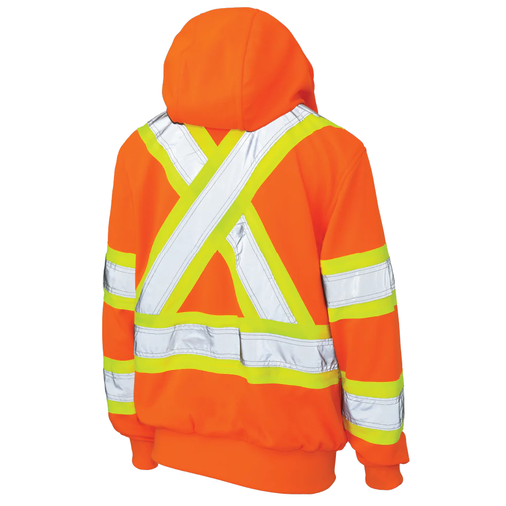 Tough Duck Women's Safety Hoodie SJ42 - High Visibility Reflective Work Jacket for Outdoor & Construction Use