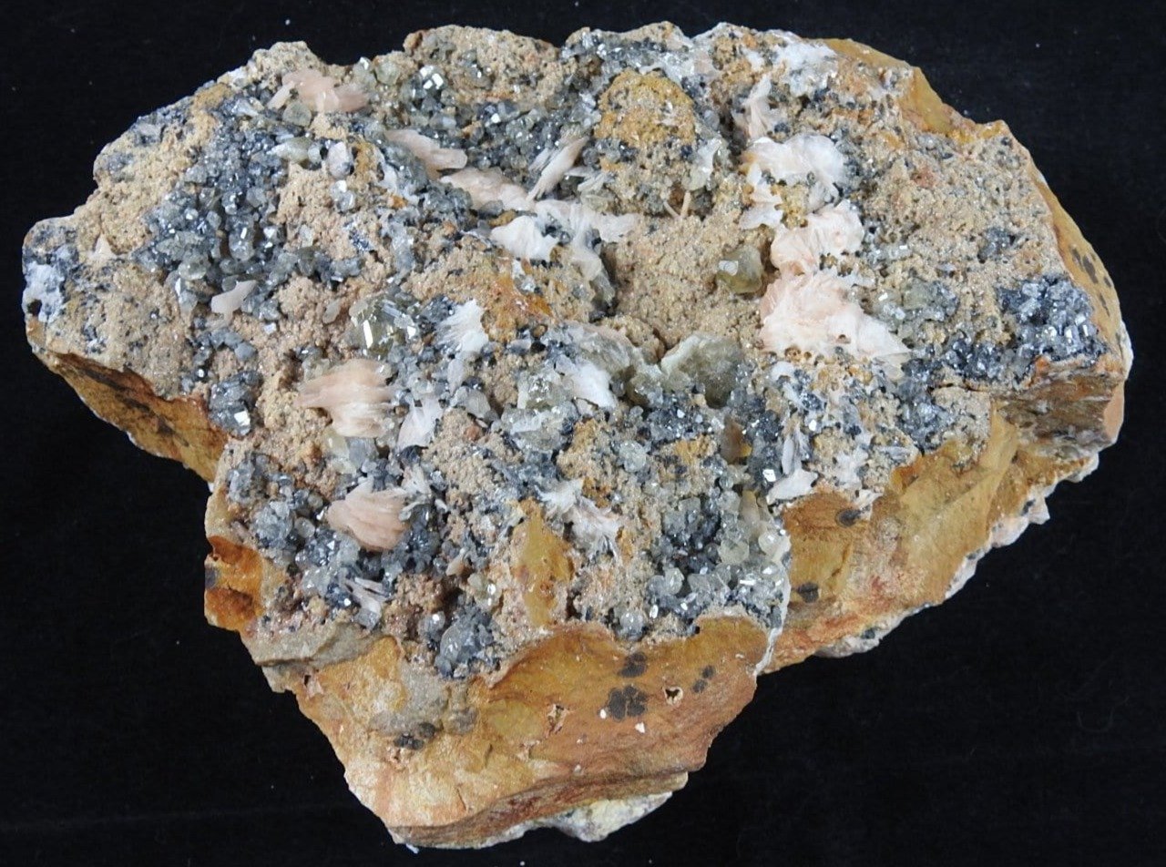 Natural Cerussite, Galena & Barite Mineral Specimen - Rare Crystal Collection for Geology Enthusiasts & Home Decor