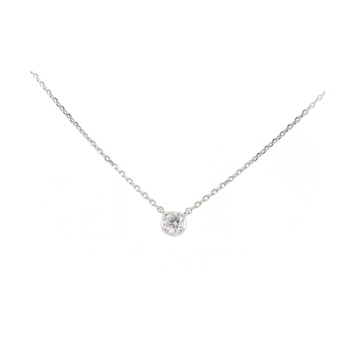4℃ Diamond Necklace 18K White Gold (Au750) - Elegant Jewelry Gift for Women, Perfect for Anniversaries, Weddings & Special Occasions