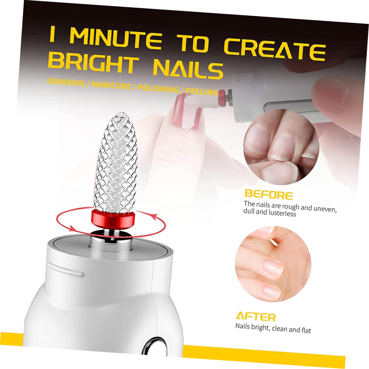 Beavorty Rechargeable Cordless Nail Drill Kit - Professional Electric Manicure Machine for Nail Art, Salon & Home Use | Perfect for Acrylic, Gel & Natural Nails Care