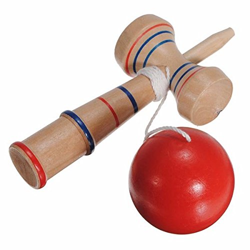 Premium Wooden Kendama Toy - Traditional Japanese Skill Ball Game for Kids & Adults - Perfect for Hand-Eye Coordination & Fun Indoor/Outdoor Play