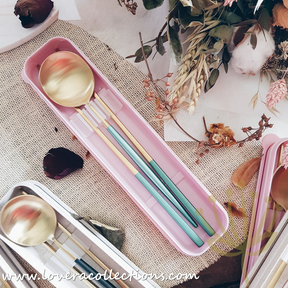 Premium 3-Piece Stainless Steel Cutlery Set - Gold Colorful Handles, SS304 Eco-Friendly Utensils with Gift Box - Perfect for Dining, Camping & Sustainable Living