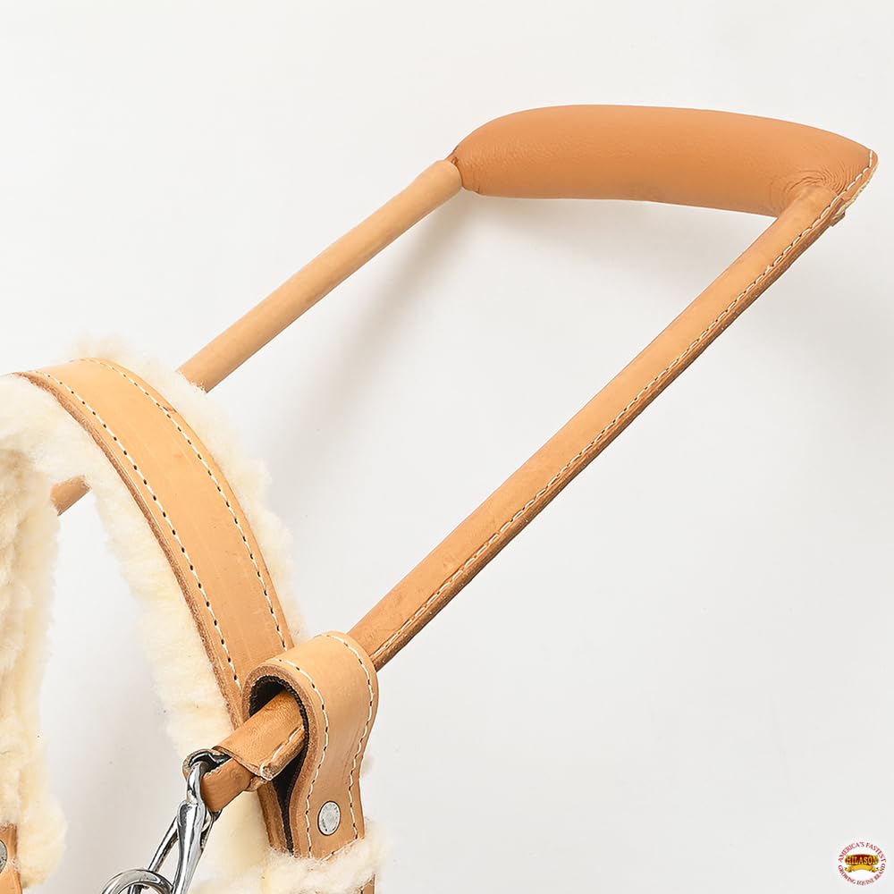 HILASON Guide Dog Harness - Adjustable Fleece Padded Genuine Leather with Handle for Training, Therapy & Service Dogs | Breathable & Comfortable Design for Daily Walks, Outdoor Adventures & Assistance Work