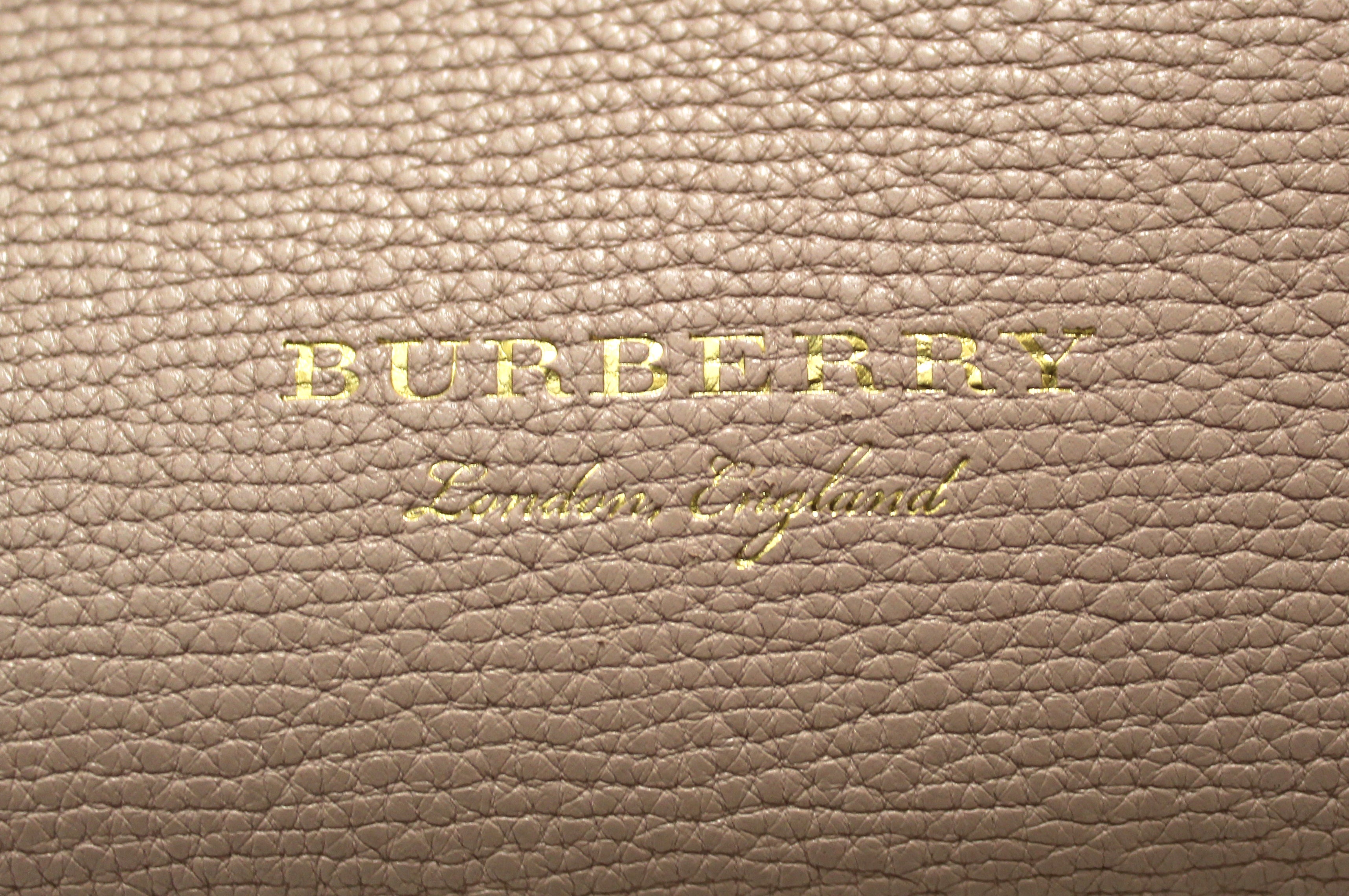 Authentic Burberry Powder Pink Leather & House Check Fabric Medium Banner Tote Bag for Women | Luxury Designer Handbag for Work, Travel & Everyday Use