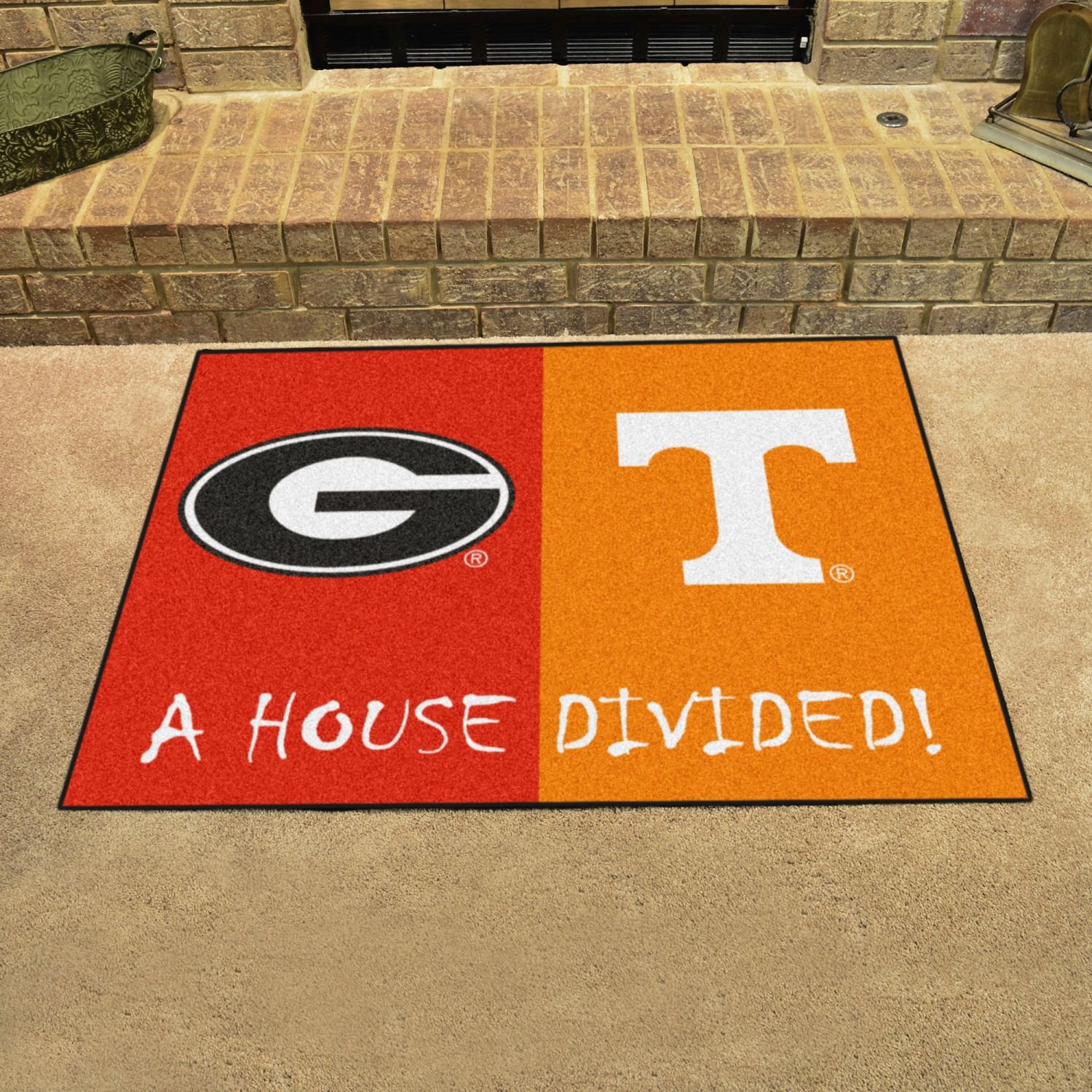 StarSun Depot House Divided Mat - Georgia vs Tennessee Rivalry 33.75