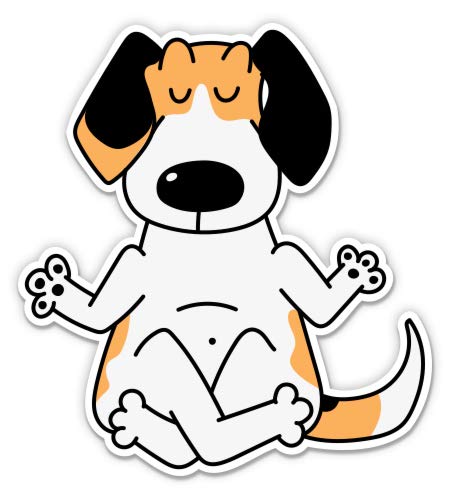 Yoga Dog - 3 Inch Vinyl Sticker - Waterproof Decal for Car, Laptop, Water Bottle & Phone - Perfect for Yoga Lovers, Pet Owners & DIY Decor