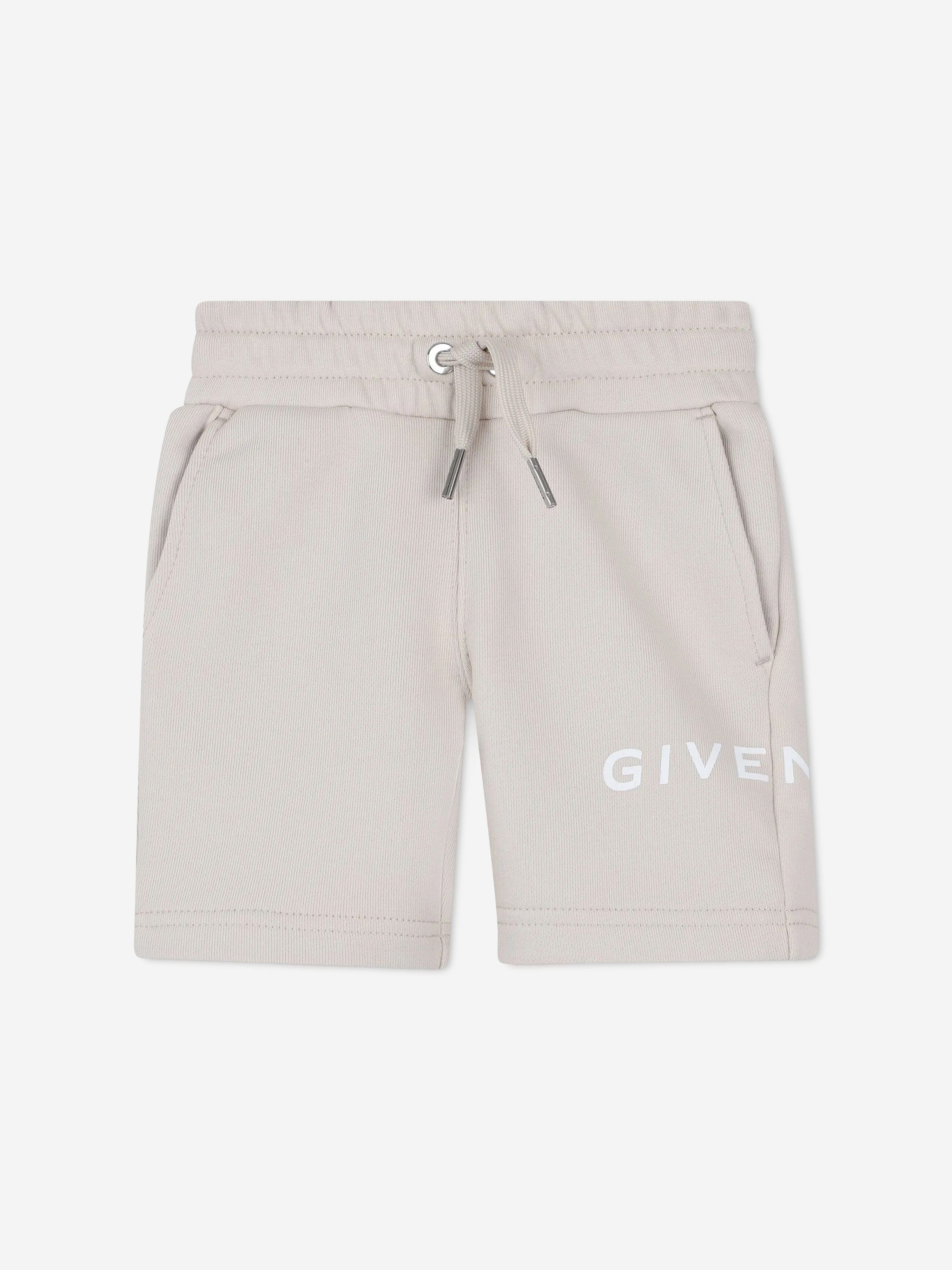 Baby Boys' Beige Logo Print Shorts - Comfortable & Stylish Casual Wear for Playtime & Summer Outfits