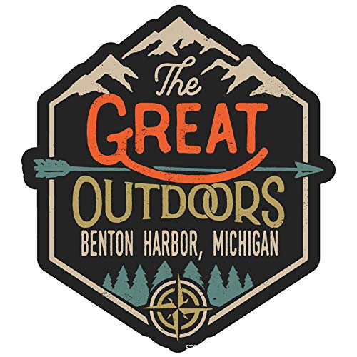 Benton Harbor Michigan The Great Outdoors 4-Inch Refrigerator Magnet - Perfect for Travel Souvenirs, Home Decor & Office Fridge Accessories
