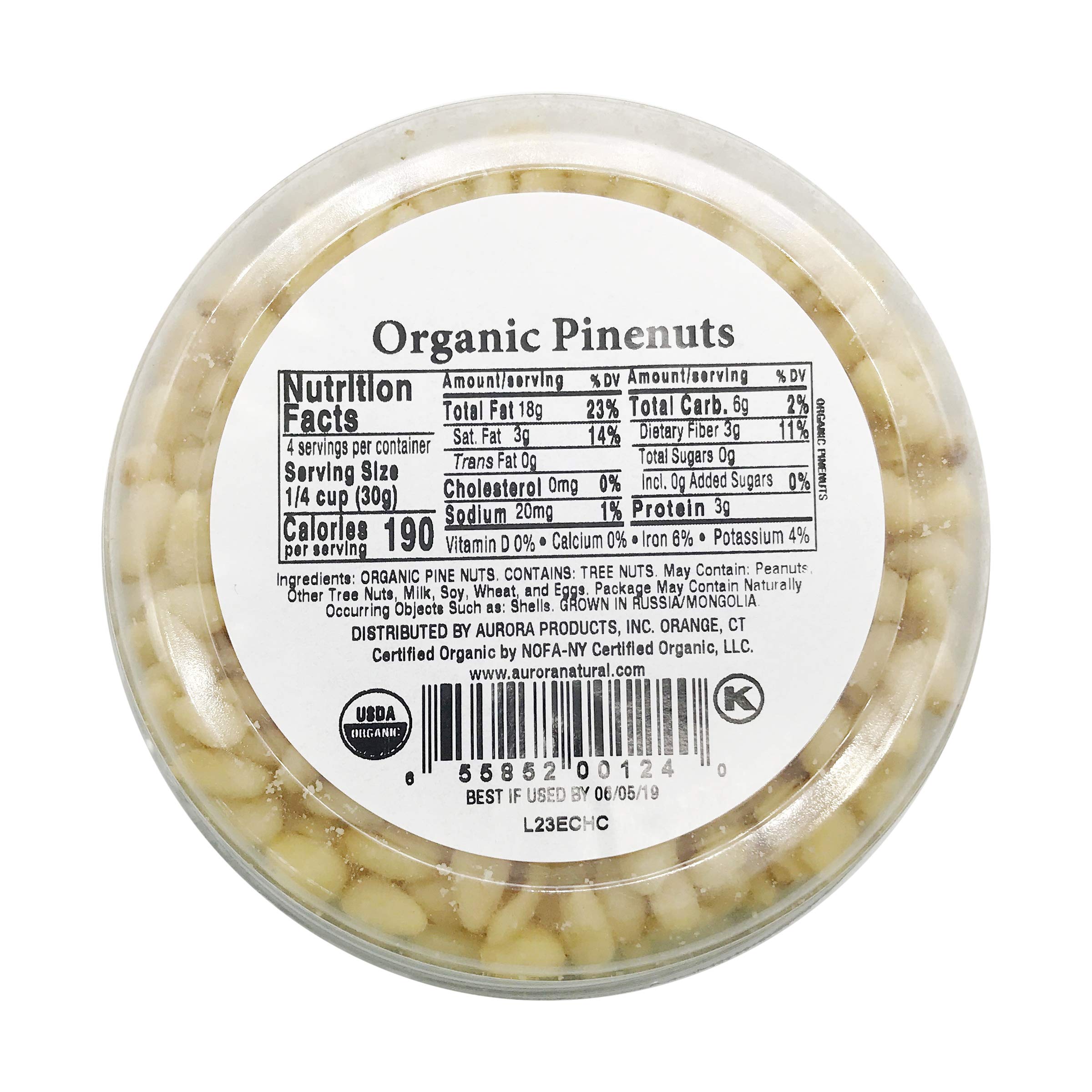 Organic Pine Nuts by Aurora Natural Products - 4oz (113g) | Raw, Unsalted, Non-GMO | Perfect for Pesto, Salads & Baking