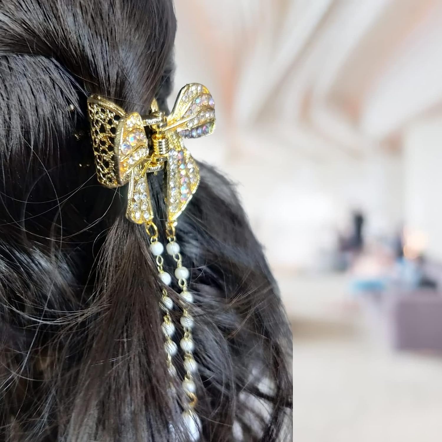 Kardiff Gold Butterfly Hair Claw Clips for Women & Girls - 2 Pack Metal Hair Accessories for Ponytails, Buns & Updos