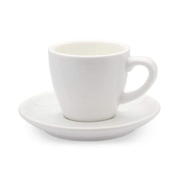 Premium ACF Cup & Saucer Set - 6 Piece 8oz Porcelain Tea Cups with Saucers - Elegant Tea Service for Afternoon Tea, Coffee, and Home Decor