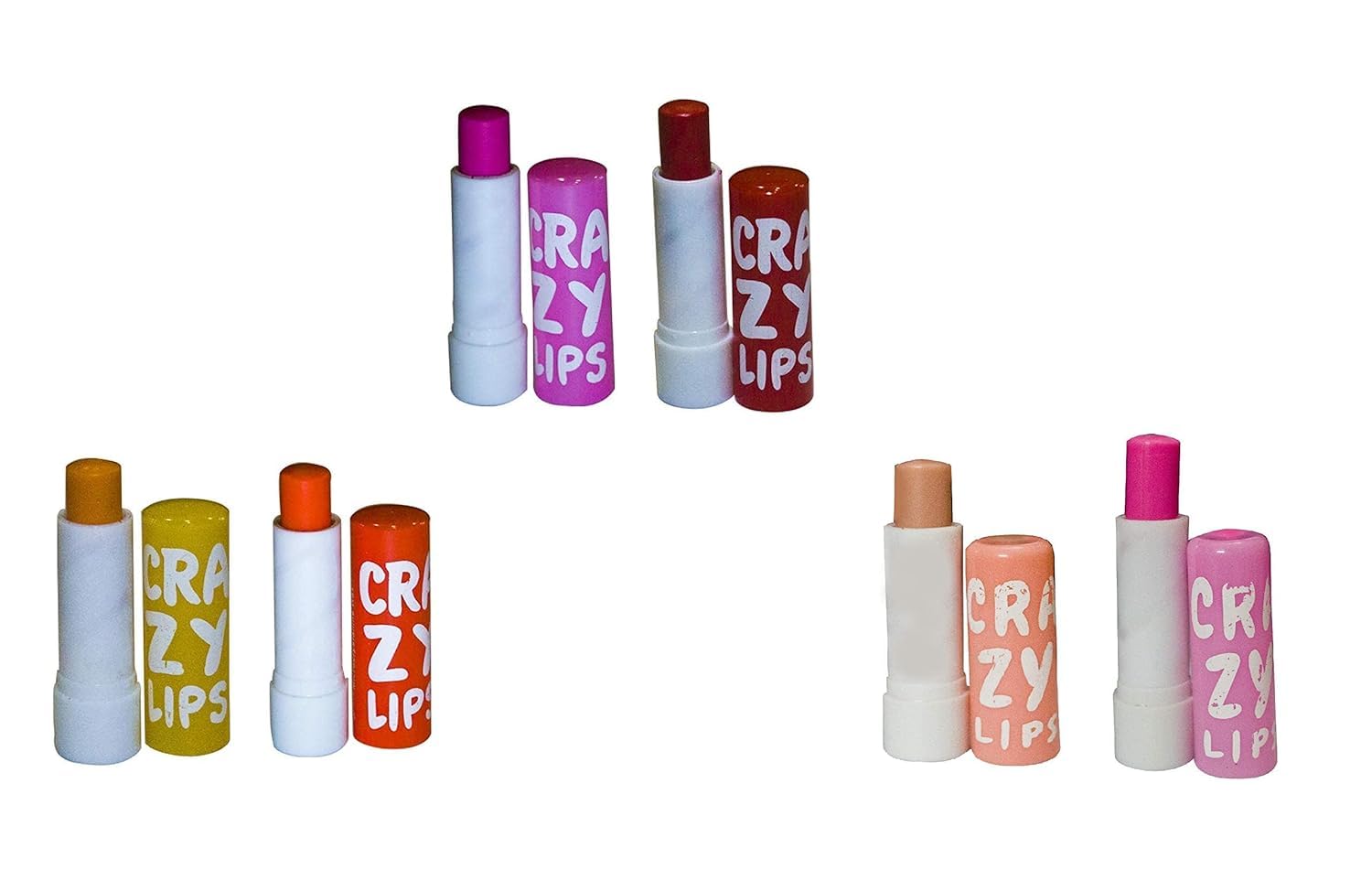 Natural Crazy Lips Baby Lip Balm Set - Pack of 12 (200g) | Moisturizing & Nourishing Lip Care for Kids & Adults | Perfect for School, Travel & Daily Use
