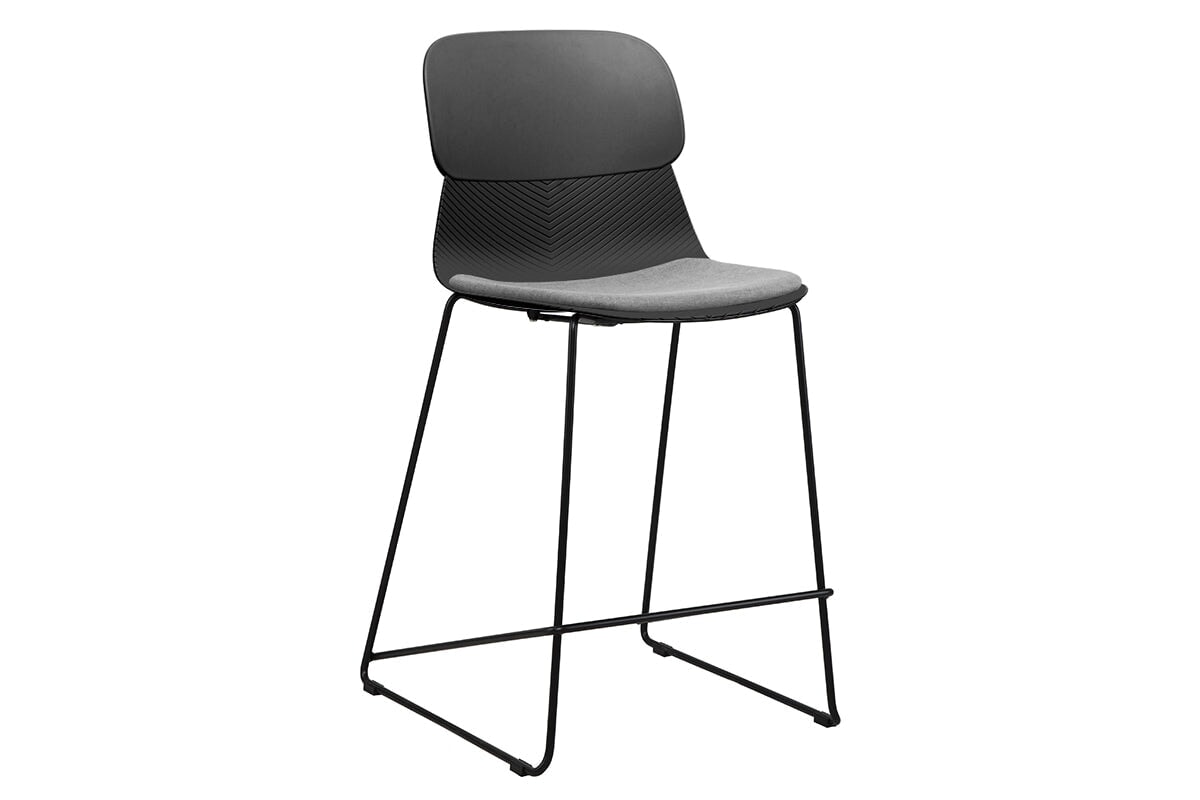 Sammy Counter Stool with Sled Base - 30 Inch Bar Height Stool, Durable Plastic Construction - Perfect for Kitchen Islands, Breakfast Bars & Home Decor