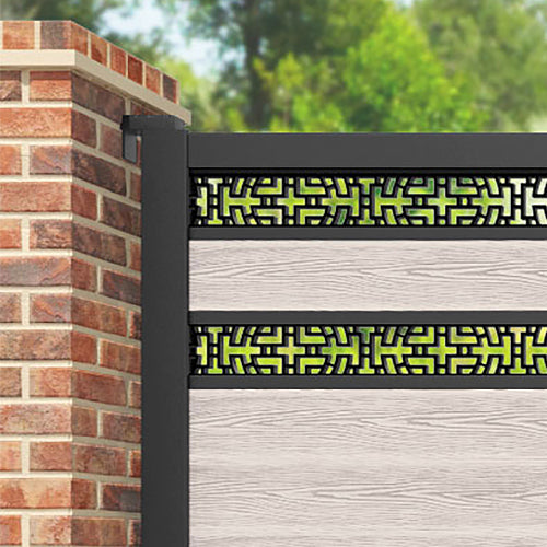 Classic Kumo Split Screen Straight Top Driveway Gate - Mid Stone Top Screen | Durable & Stylish Driveway Entrance Solution for Homes & Commercial Properties