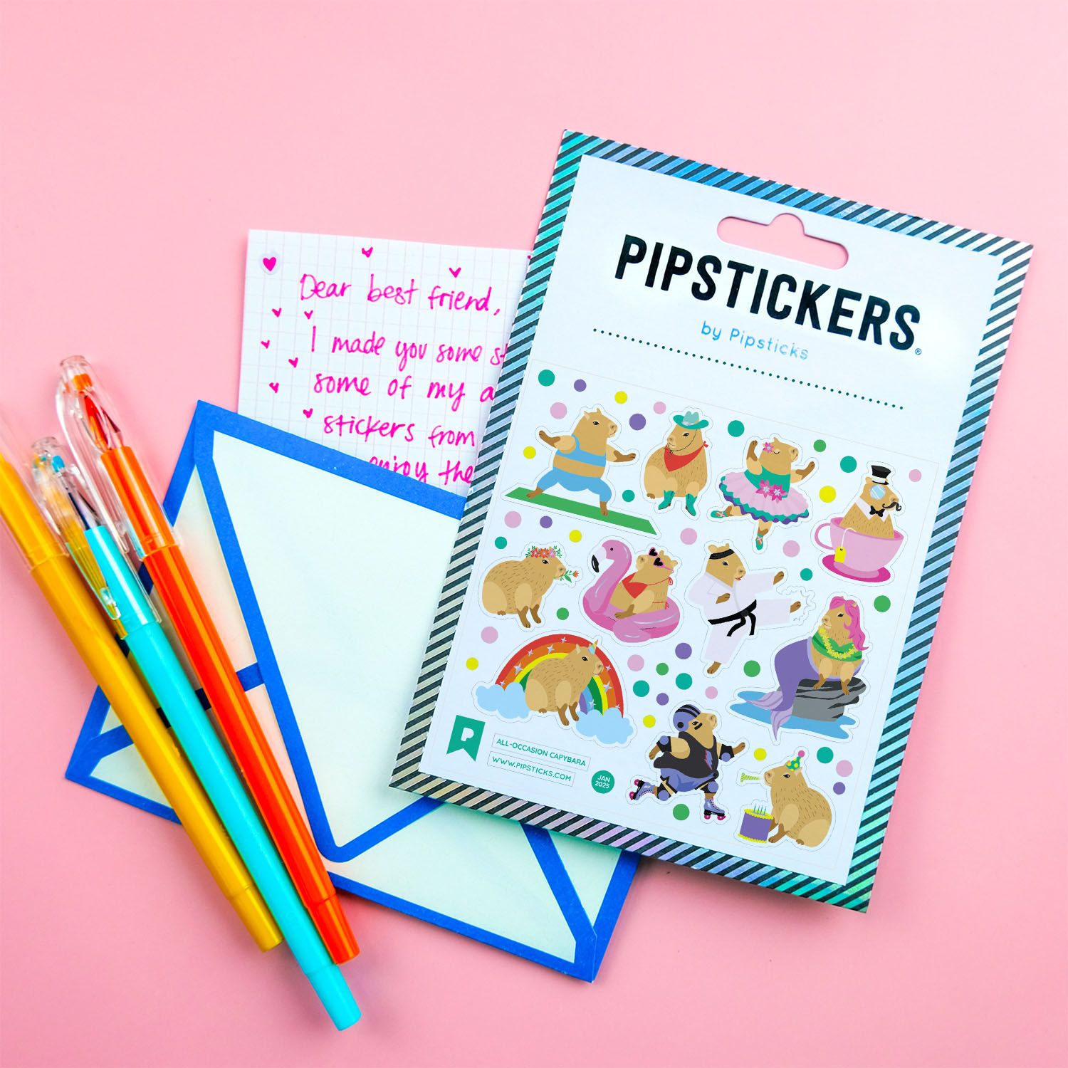 Funny Capybara Stickers for Water Bottles, Laptops & Journals - Cute Vinyl Decals for Kids & Adults - Perfect for Gifts, DIY Crafts & Scrapbooking