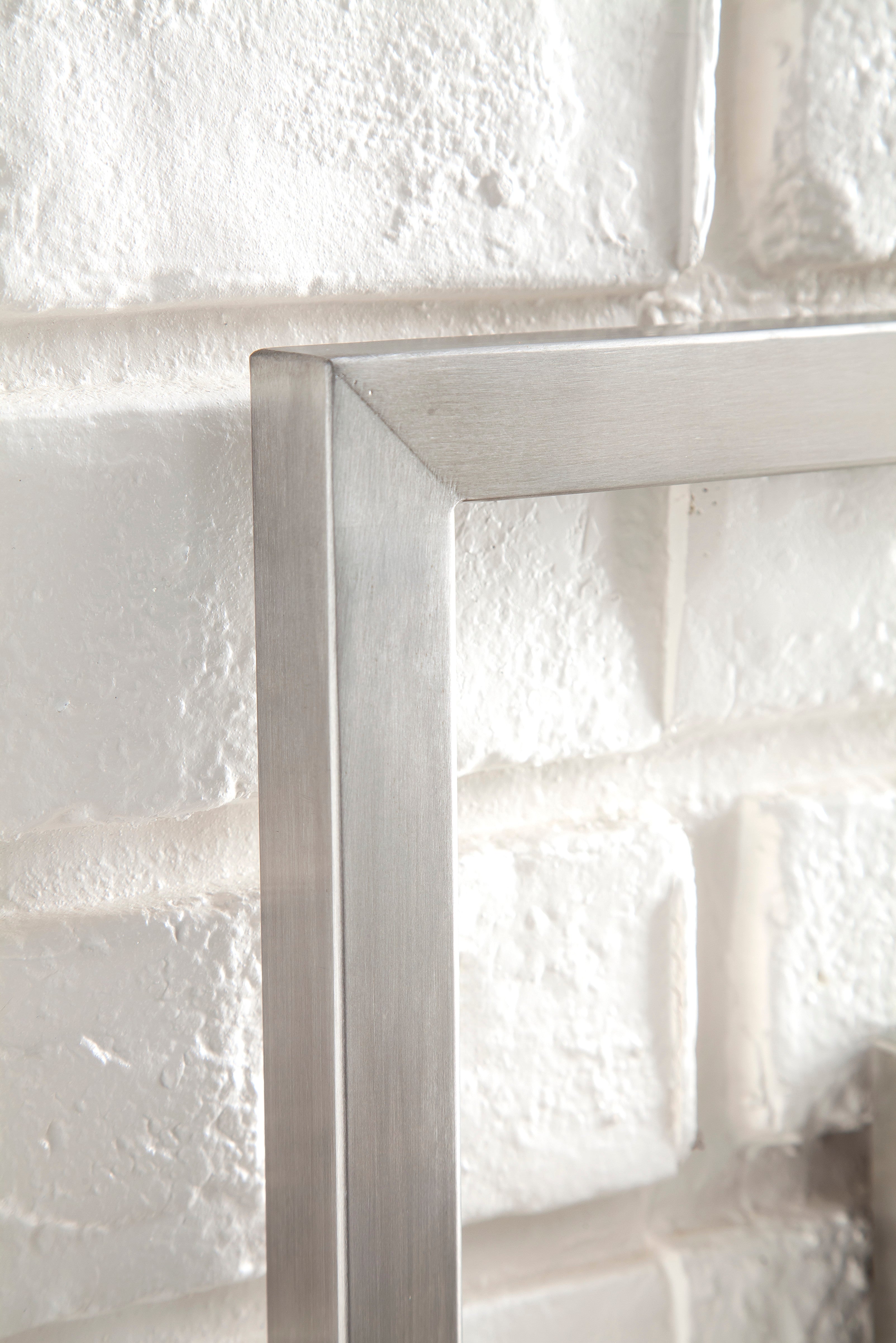 Boston 30-Inch Rectangular Wall Mirror with Brushed Nickel Frame - Perfect for Bathroom, Bedroom, and Entryway Decor