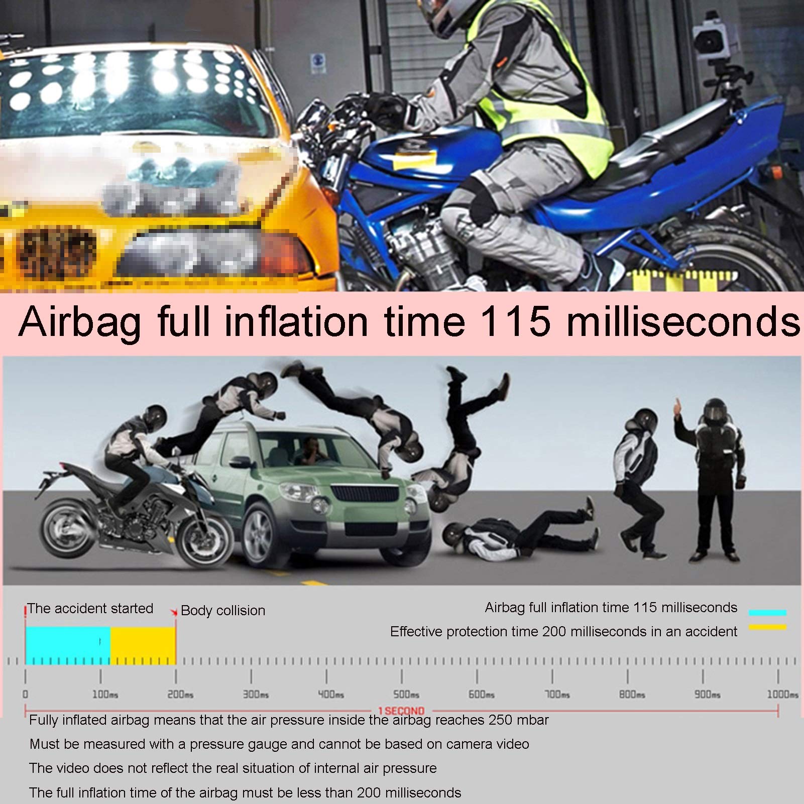 Motorcycle Airbag Vest - Reflective Safety Vest for Riding & Horseback