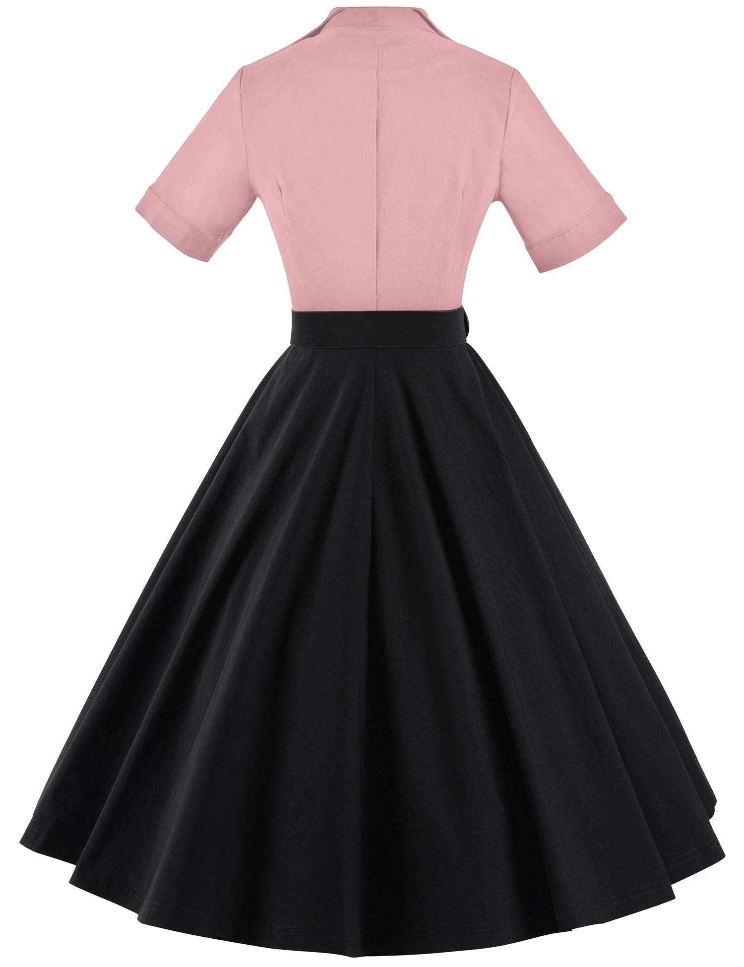 GownTown 1950s Vintage Women's Midi Shirt Dress with Belt - Elegant Cocktail Party Dress for Women, Perfect for Office, Date Night & Special Occasions