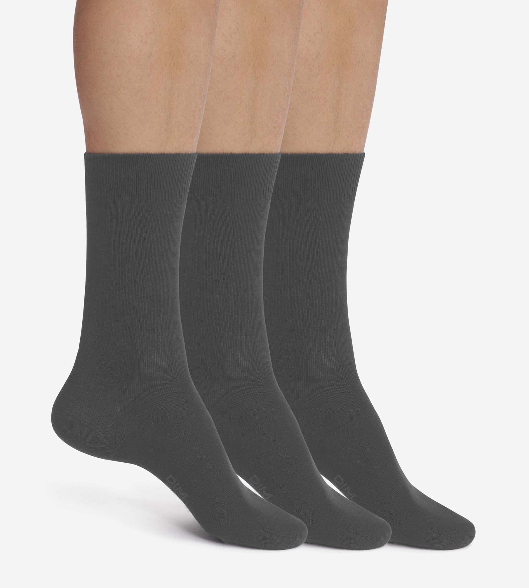 3 Pairs Men's Socks Anthracite Cotton Comfortable Casual Dress Socks for Work, Office & Daily Wear