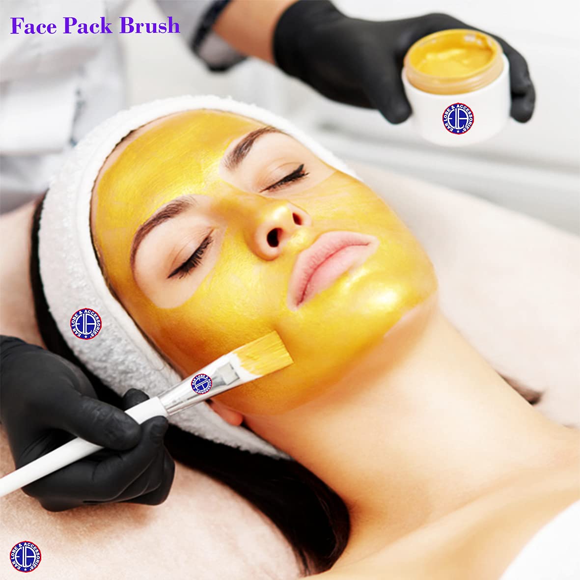 Ear Lobe & Makeup Brush Combo Pack - Foundation Brush & Face Brush Set (2 Pcs) for Professional Makeup Application & Daily Beauty Routine