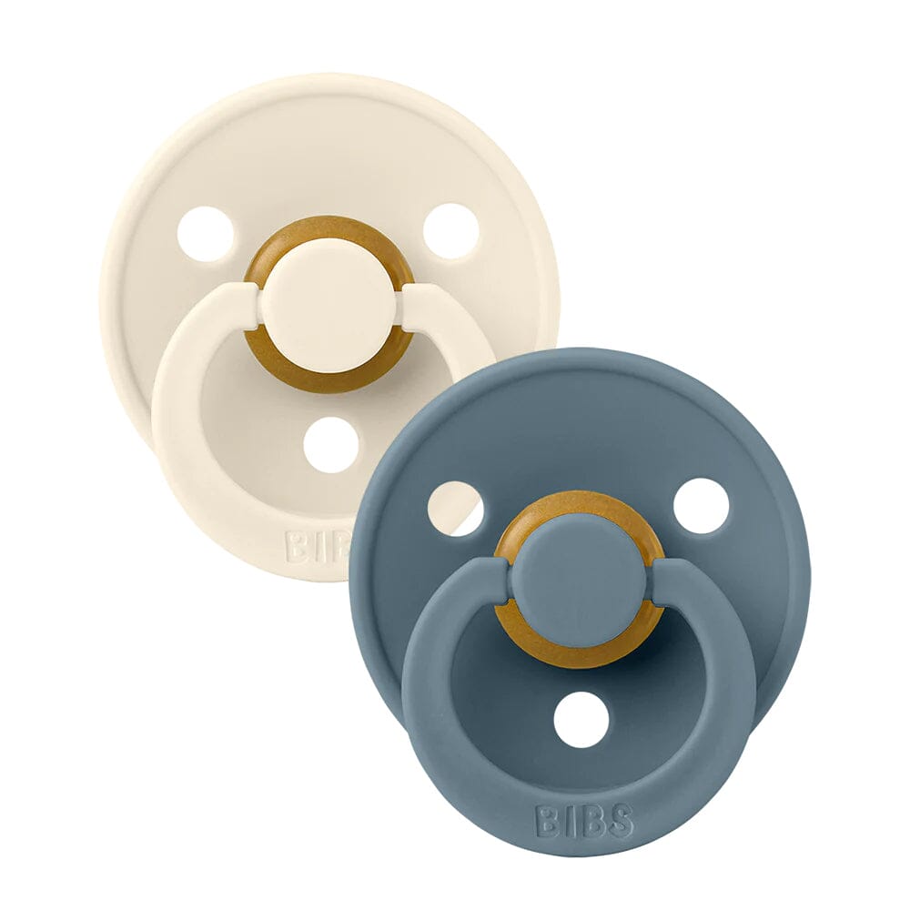 BIBS Colour Pacifier 2 Pack - BPA-Free Baby Soother for Newborns & Infants - Perfect for Daycare, Travel & Sleep Comfort