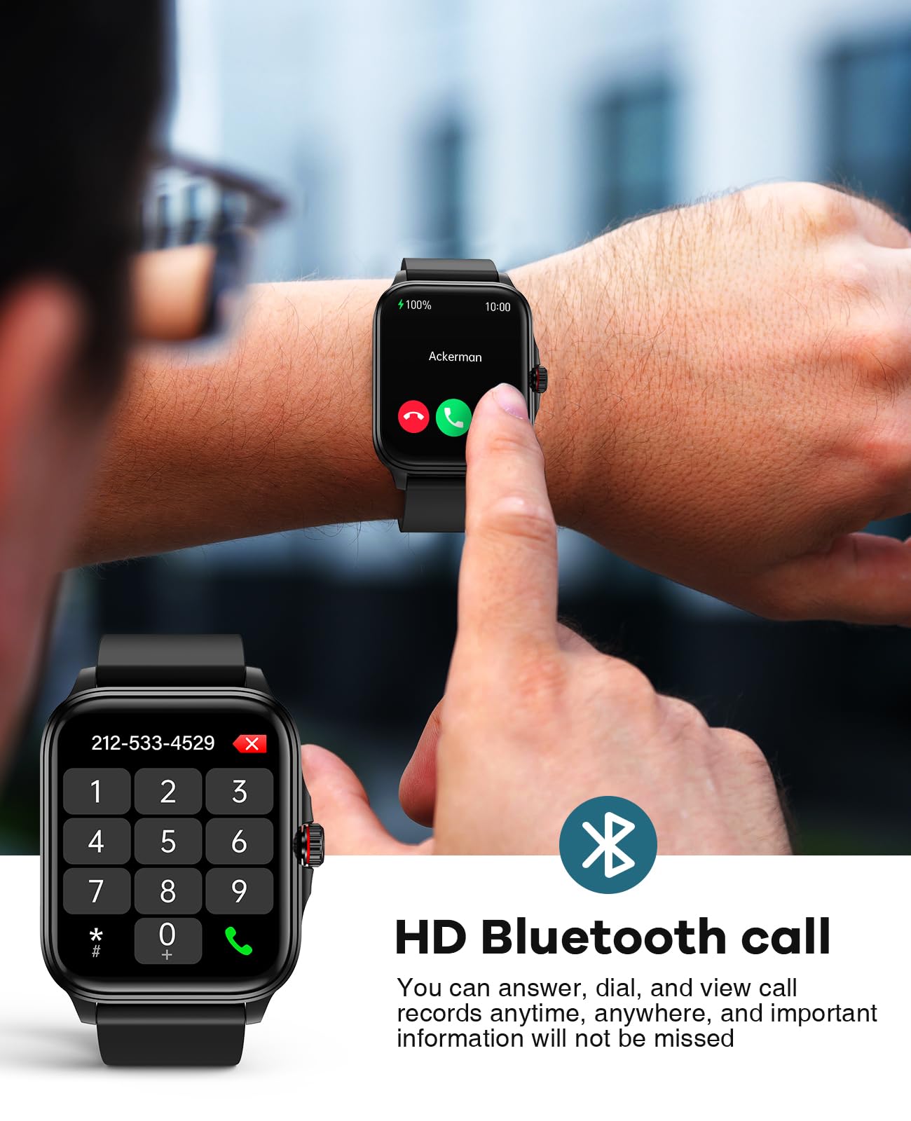 2024 Men's Smart Watch with Bluetooth Calling, 1.91